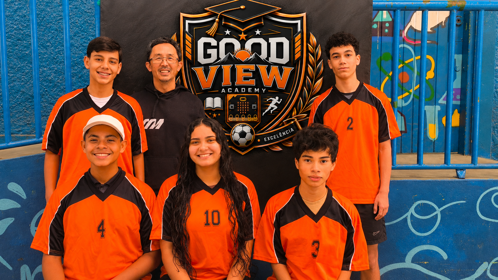 Foto da equipe da escola Bairro Boa Vista na Copa Futebol de Robôs CIEBP