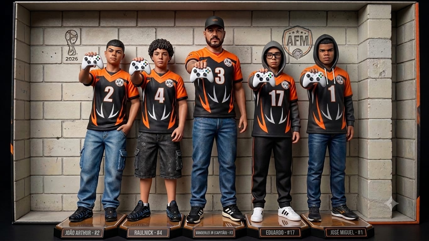 Foto da equipe da escola André Franco Montoro na Copa Futebol de Robôs CIEBP